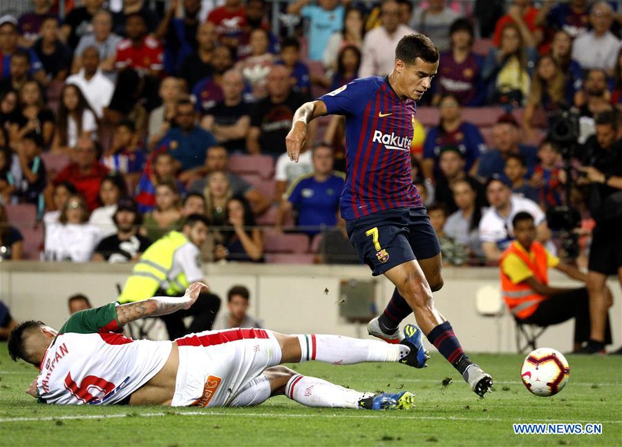 FC Barcelona beats Deportivo Alaves 3-0 during Spanish La Liga soccer match