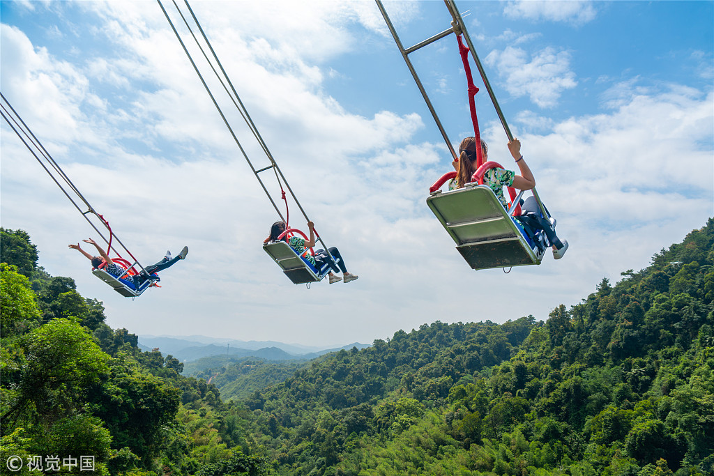 Amazing cliff swing officially opens in Guangdong