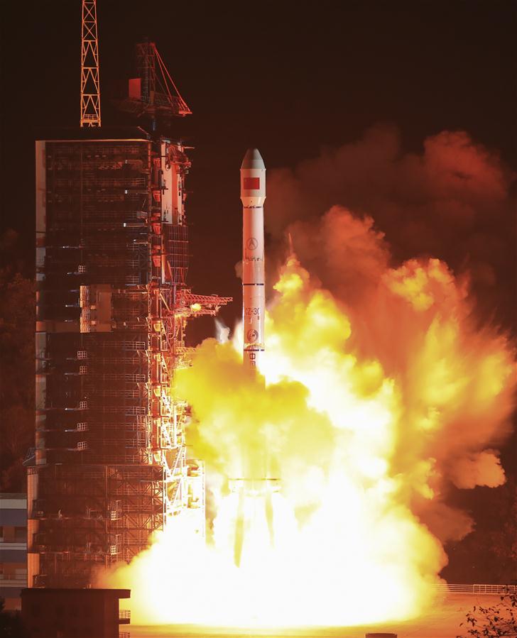 Long March-3C carrier rocket blasts off from the launch pad at the Xichang Satellite Launch Center in Xichang, southwest China's Sichuan Province, Dec. 25, 2018. [Photo: Xinhua]