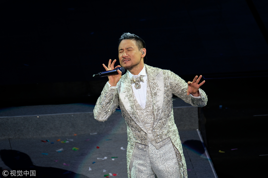 Hong Kong singer Jacky Cheung holds a concert in Beijing, December 14, 2018. [File Photo: VCG]