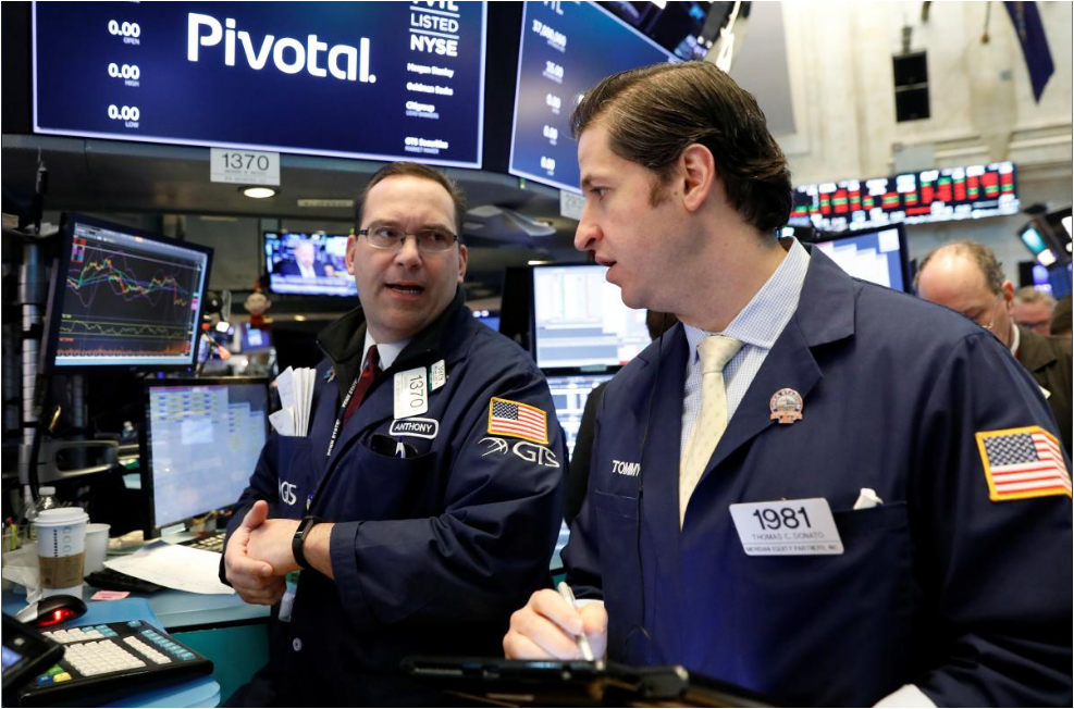 Wall Street jumps as tech roars back, yields retreat