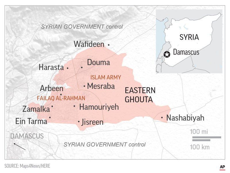 Syrian troops advance in rebel-held region near capita