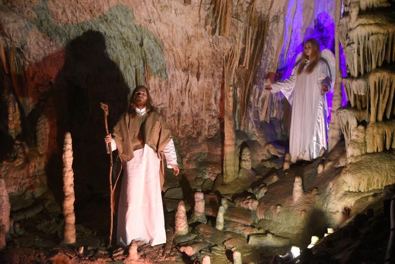 Behold the Christmas story - in a limestone cave