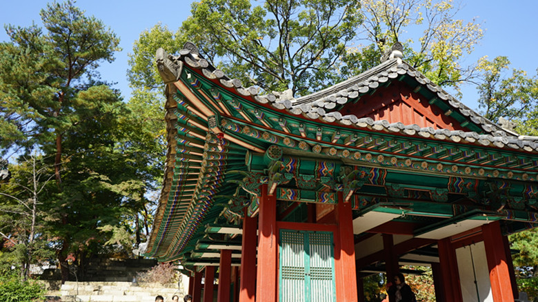 Autumn scene in Changdeokgung Palace South Korea