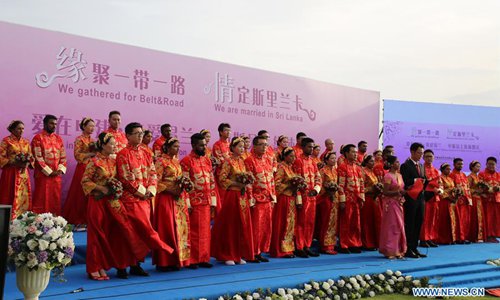 19 Chinese, Sri Lankan couples wedded at mass wedding ceremony in Sri Lanka