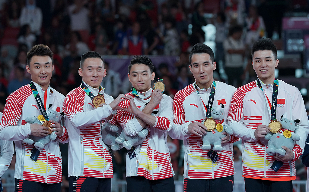 China wins 3rd gymnastic gold in men's team event at Jakarta Asiad
