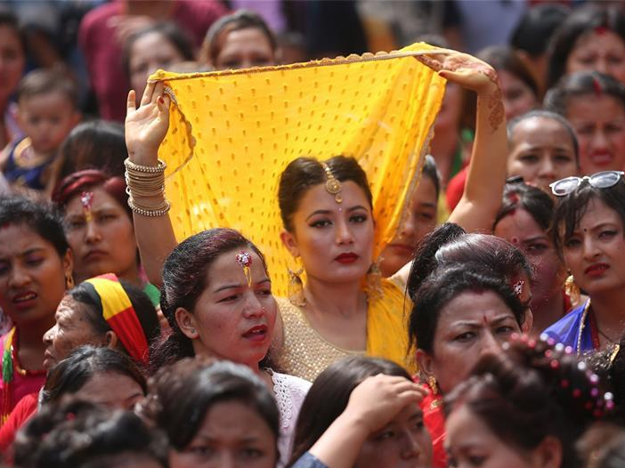 Teej Festival celebrated in Kathmandu, Nepal