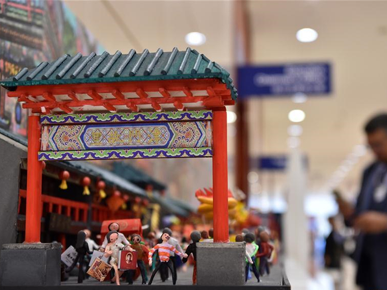 Exhibits featuring traditional Chinese culture displayed in Tianjin